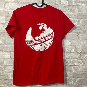 Continuous work shirt | red shirt | work never ends | small to medium | vintage